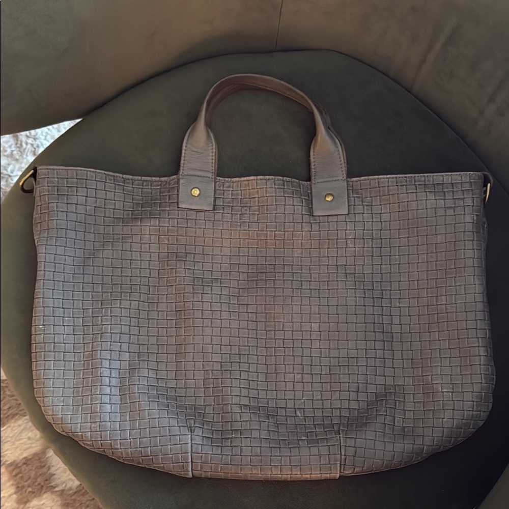 Clare V Gray Le Tropezienne Leather Bag